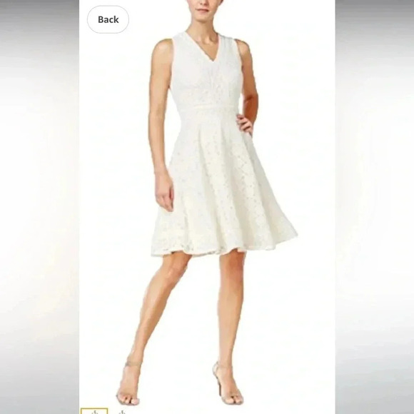 Beautiful Charter Club Women's Lace Fit Flare Dress Sz PM - Picture 1 of 6
